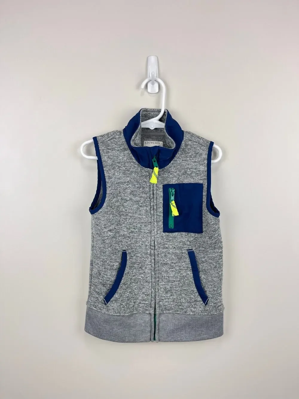 Crewcuts Boy's Summit Fleece Vest Marled Grey 4-5